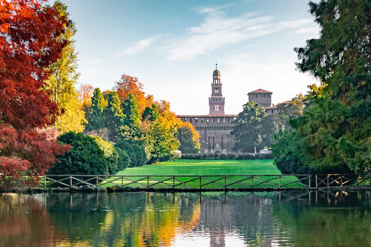 Foliage parchi città Milano Parco Sempione