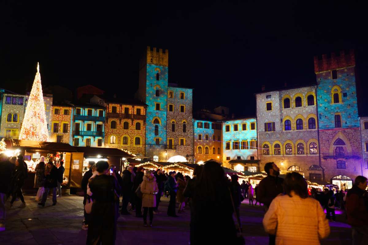 Arezzo città del Natale videomapping Big Lights Show