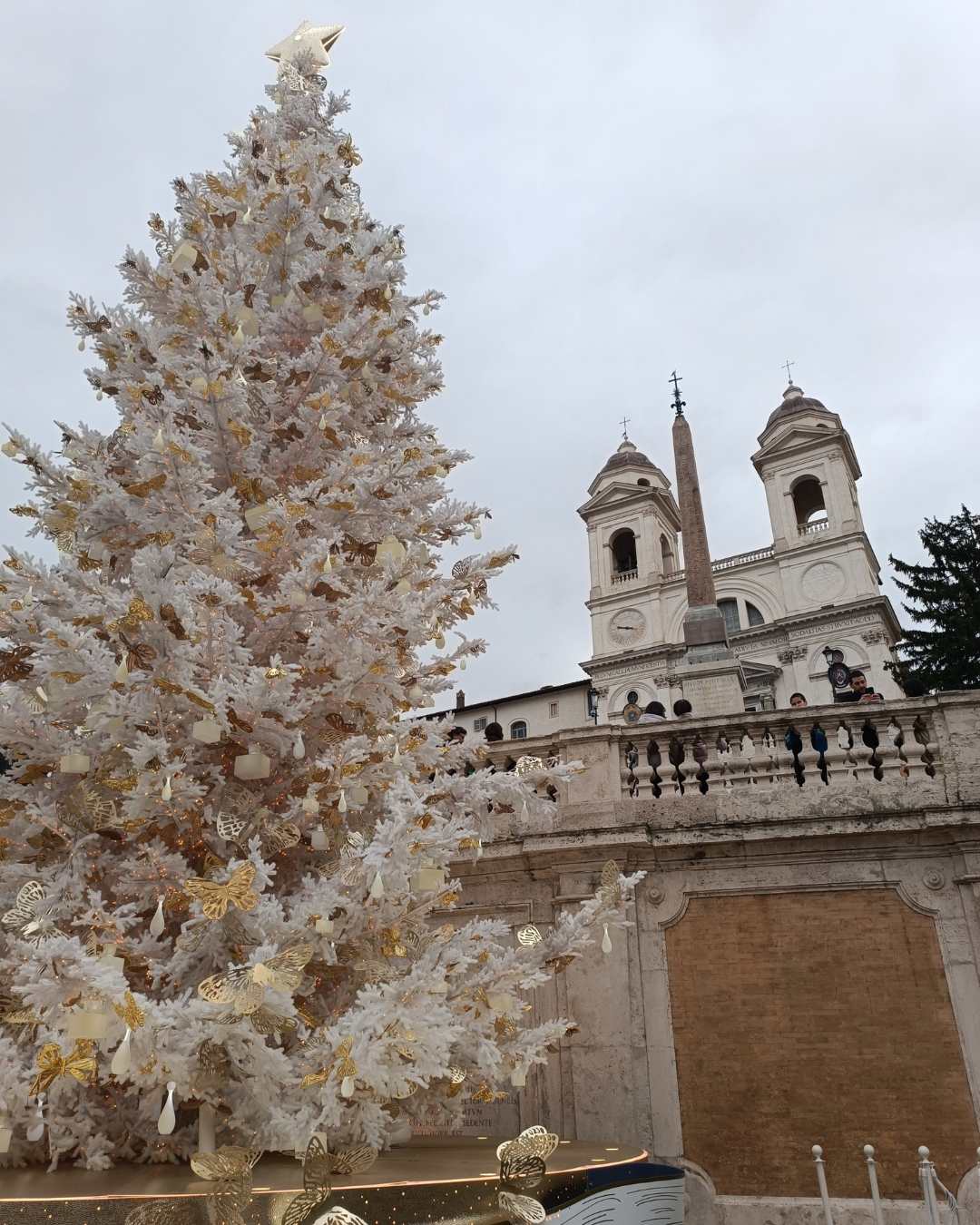 Roma albero Natale Scalinata di Trinità dei Monti