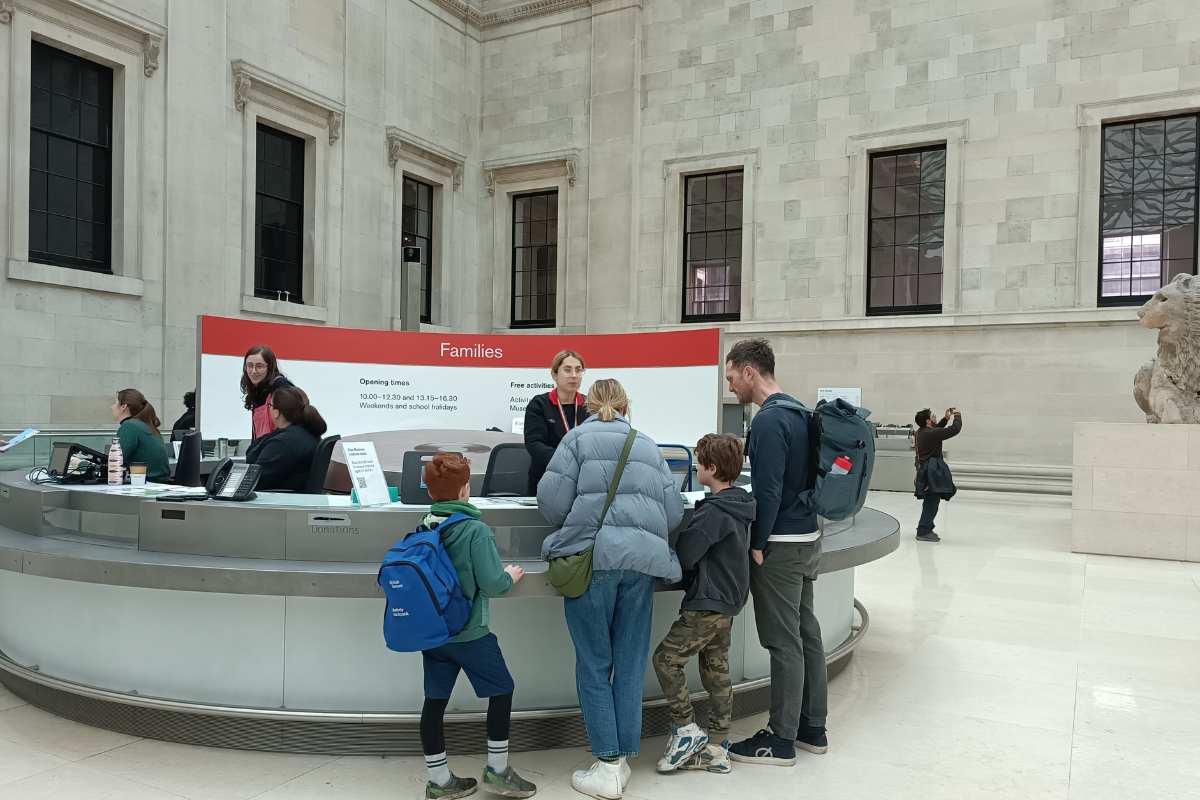 british museum Londra con bambini family desk